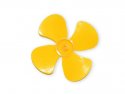 Plastic propellor met 4 bladen geel 56mm